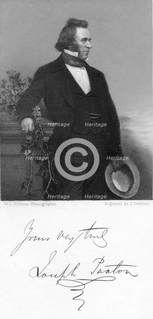 Joseph Paxton, English gardener and architect, 1853. Creator: J Jenkins.
