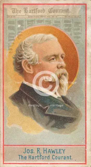 Joseph R. Hawley, The Hartford Courant, from the American Editors series (N1) for Allen & ..., 1887. Creator: Allen & Ginter.