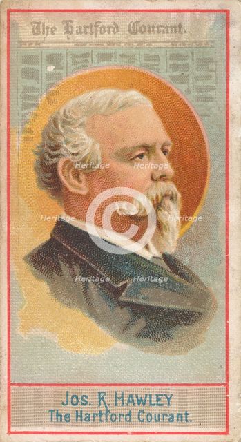 Joseph R. Hawley, The Hartford Courant, from the American Editors series (N1) for Allen & ..., 1887. Creator: Allen & Ginter.
