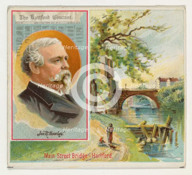 Joseph R. Hawley, The Hartford Courant, from the American Editors series (N35) for Allen &..., 1887. Creator: Allen & Ginter.