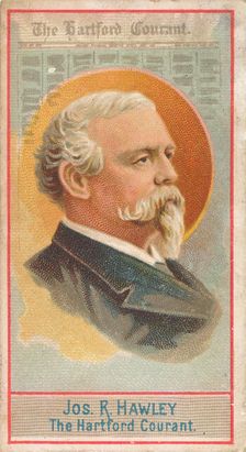 Joseph R. Hawley, The Hartford Courant, from the American Editors series (N1) for Allen & ..., 1887. Creator: Allen & Ginter