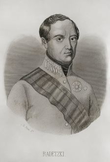Joseph Radetzky von Radetz, (Johann Joseph Wenzel Graf Radetzky von Radetz), Bohemian..., 1857. Creator: Esteban Buxo