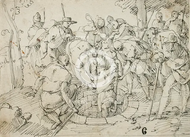 Joseph Raised from the Well, 16th-17th century. Creator: Francesco Allegrini.
