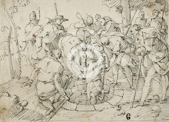 Joseph Raised from the Well, 16th-17th century. Creator: Francesco Allegrini.