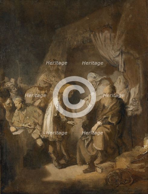 Joseph relating his dreams to his parents and brothers, 1633. Artist: Rembrandt van Rhijn (1606-1669)