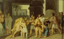 Joseph Reveals Himself to His Brothers, 1830s. Artist: Ivanov, Alexander Andreyevich (1806-1858)