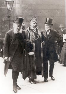 Joseph Rowntree (right) on the occasion of receiving the Freedom of the City of York, 1911
