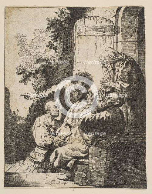 Joseph's Coat Brought to Jacob, ca. 1633. Creator: Johann Georg Hertel.