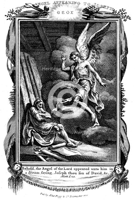 Joseph's dream: Behold, the Angel of the Lord appeared unto him in a dream, 1804. Artist: Unknown