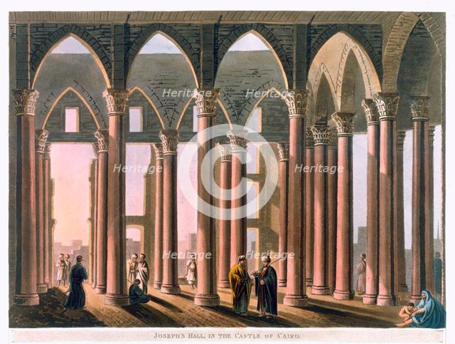 Joseph's Hall in the Citadel of Cairo, Egypt, 1802. Creator: Thomas Milton.