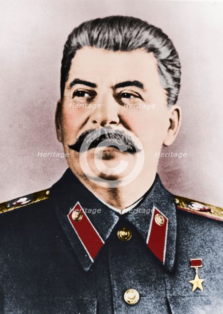 Joseph Stalin (1879-1953), Soviet leader, c1940s.  Artist: Unknown.