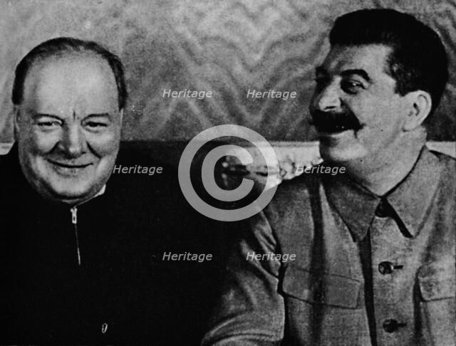 'Joseph Stalin and Mr. Churchill (1942)', (1945). Creator: Unknown.