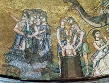Joseph Thrown in a Well by his Brothers, mosaic, Saint Mark's Basilica, Venice, Italy, 14th century. Creator: LTL