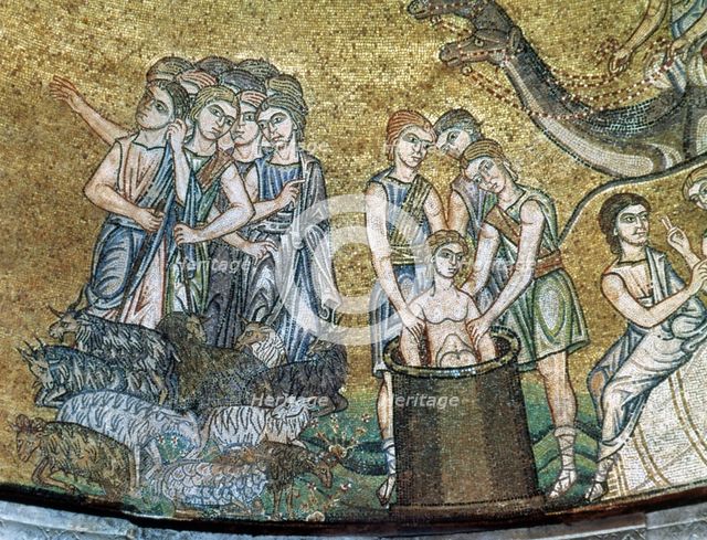 Joseph Thrown in a Well by his Brothers, mosaic, Saint Mark's Basilica, Venice, Italy, 14th century. Creator: LTL.