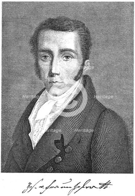 Joseph von Fraunhofer, German physicist, c1895. Artist: Unknown