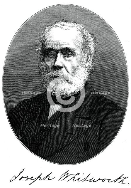 Joseph Whitworth, British engineer, entrepreneur and inventor, c1880. Artist: Unknown