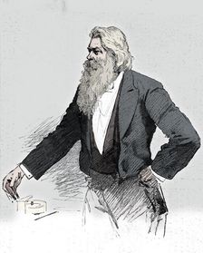 Joseph Wilson Swan, British physicist and chemist, demonstrating electromagnetism, 1889