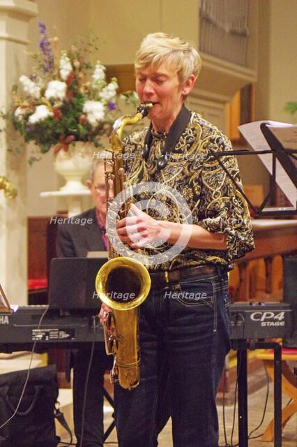 Josephine Davies Mark Bassey Sextet, St Andrews Church, Hove, East Sussex, 14 Oct 2022. Creator: Brian O'Connor.