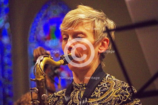 Josephine Davies Mark Bassey Sextet, St Andrews Church, Hove, East Sussex, 14 Oct 2022. Creator: Brian O'Connor.