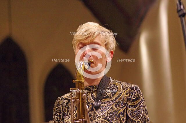 Josephine Davies Mark Bassey Sextet, St Andrews Church, Hove, East Sussex, 14 Oct 2022. Creator: Brian O'Connor.