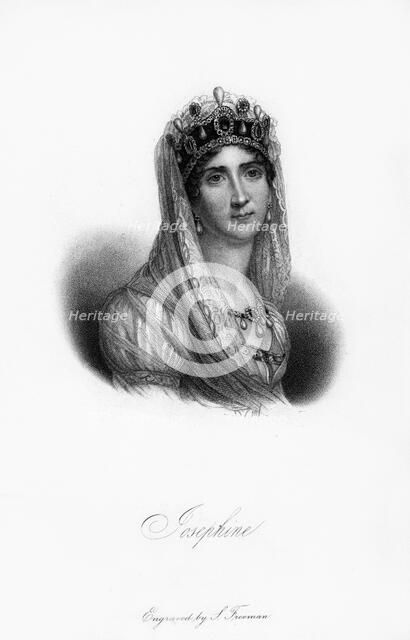 Joséphine de Beauharnais, first wife of Napoléon Bonaparte, and Empress of France, 19th century.Artist: Freeman