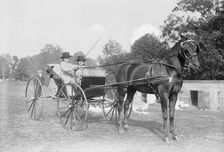 Josephine Eliz. Jenks driving "Frills", between c1910 and c1915. Creator: Bain News Service