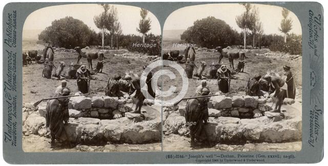 Joseph's Well, Dothan, Palestine, 1900.Artist: Underwood & Underwood