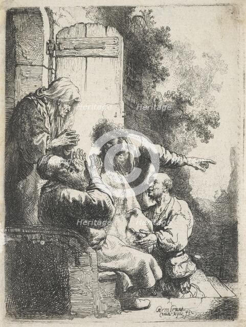 Joseph's coat brought to Jacob, c.1633. Creator: Rembrandt Harmensz van Rijn.