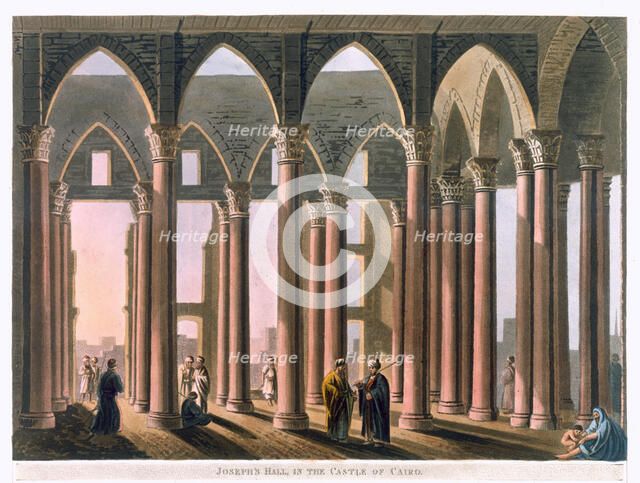 Joseph's Hall in the Citadel of Cairo, Egypt, 1802. Artist: Thomas Milton