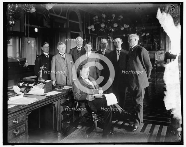 Josephus Daniels and group, between 1910 and 1920. Creator: Harris & Ewing.