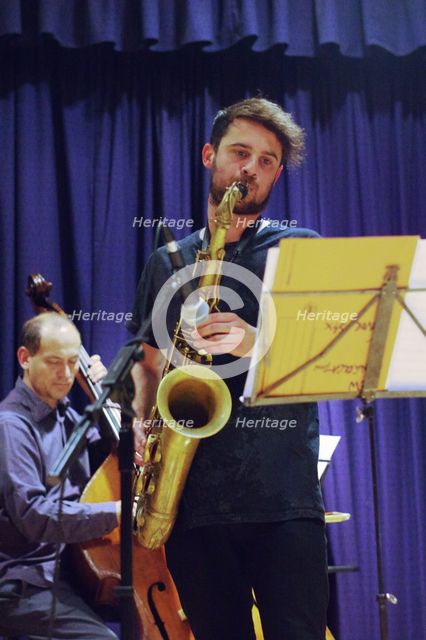 Josh Arcoleo, Watermill Jazz Club, Dorking, Surrey, October 2015. Artist: Brian O'Connor.
