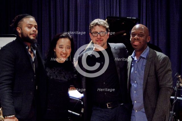 Josh Ginsburg with Richardson, Sung and Strickland, Watermill Jazz Club, Dorking, Surrey, 2015. Artist: Brian O'Connor.