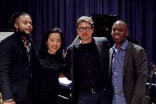 Josh Ginsburg with Richardson, Sung and Strickland, Watermill Jazz Club, Dorking, Surrey, 2015. Artist: Brian O'Connor