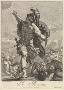 Joshua commanding the sun to stand still. Creator: Hieronymus Ferroni