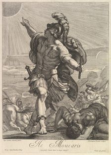 Joshua commanding the sun to stand still. Creator: Hieronymus Ferroni