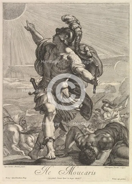 Joshua commanding the sun to stand still. Creator: Hieronymus Ferroni.