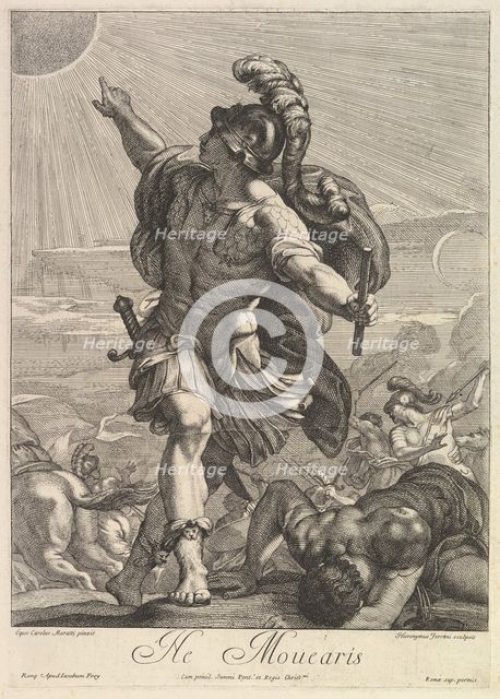 Joshua commanding the sun to stand still. Creator: Hieronymus Ferroni.