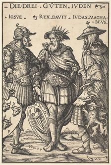 Joshua, David and Judas Maccabaeus, 1516. Creator: Hans Burgkmair, the Elder