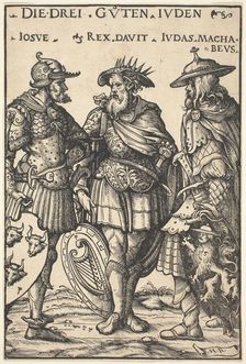 Joshua, David and Judas Maccabaeus, 1516. Creator: Hans Burgkmair, the Elder