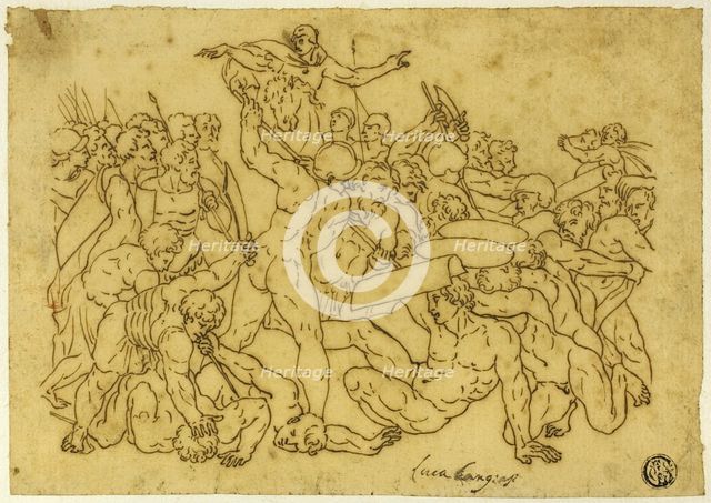 Joshua Halting the Sun and Moon, n.d. Creator: After Raffaello Sanzio, called Raphael  Italian, 1483-1558.