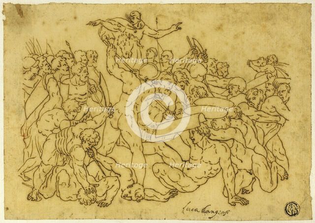 Joshua Halting the Sun and Moon, n.d. Creator: After Raffaello Sanzio, called Raphael  Italian, 1483-1558.