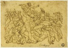 Joshua Halting the Sun and Moon, n.d. Creator: After Raffaello Sanzio, called Raphael Italian, 1483-1558