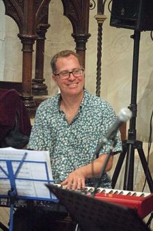 Joss Peach, Alex Bondono’s Horace Silver Sextet, Jazz at St Andrews Church, Hove, July 2022. Creator: Brian O'Connor