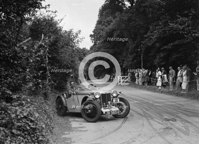 JA Bastock's MG PA, winner of a silver award at the MCC Torquay Rally, July 1937. Artist: Bill Brunell.