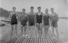 J.A. Zimrock, G. Hager, Rex Cropsey, C. Ash, H. Knecht, J.C. Wheatley, 1913. Creator: Bain News Service