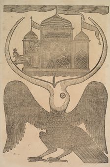 Jatayu (Ramaa Mythical Bird) Hinders Ravana's Chariot, Trying to Prevent Abduction of Sita, 1800s. Creator: Shri Gobinda Chandra Roy