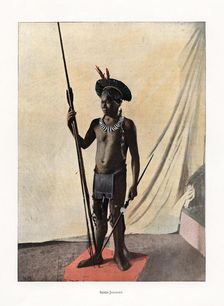 Jauapiry Indian with weapons, Brazil, 19th century