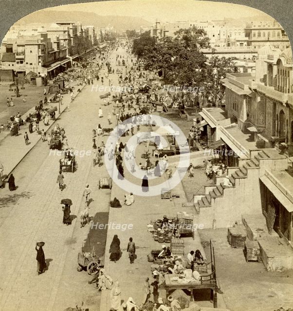 Jauhri Bazaar, Jeypore, Orissa, India.Artist: Underwood & Underwood