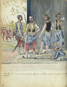 Javanese auxiliary troops of the Company, 1779-1785. Creator: Jan Brandes