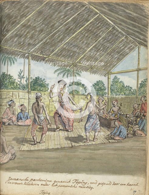 Javanese Pantomime called 'Toping', 1779-1785. Creator: Jan Brandes.